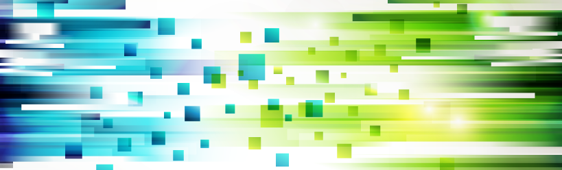 Digital modern design in blue, green and white