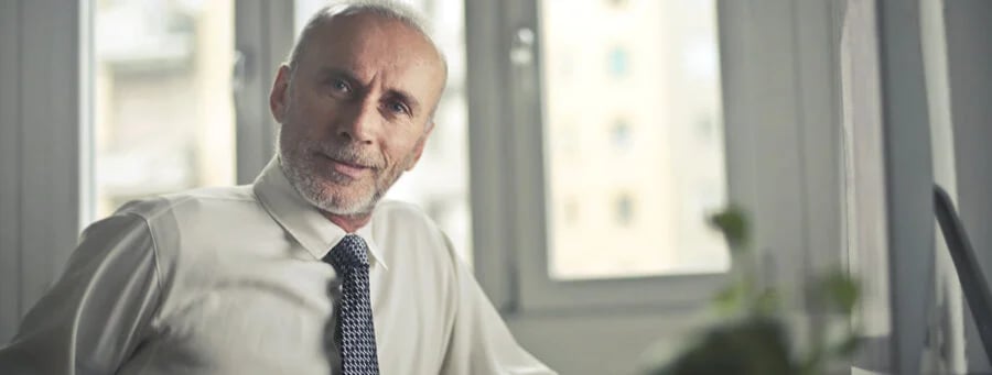 Businessman in office