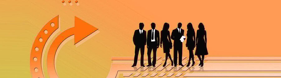 graphic of team standing together