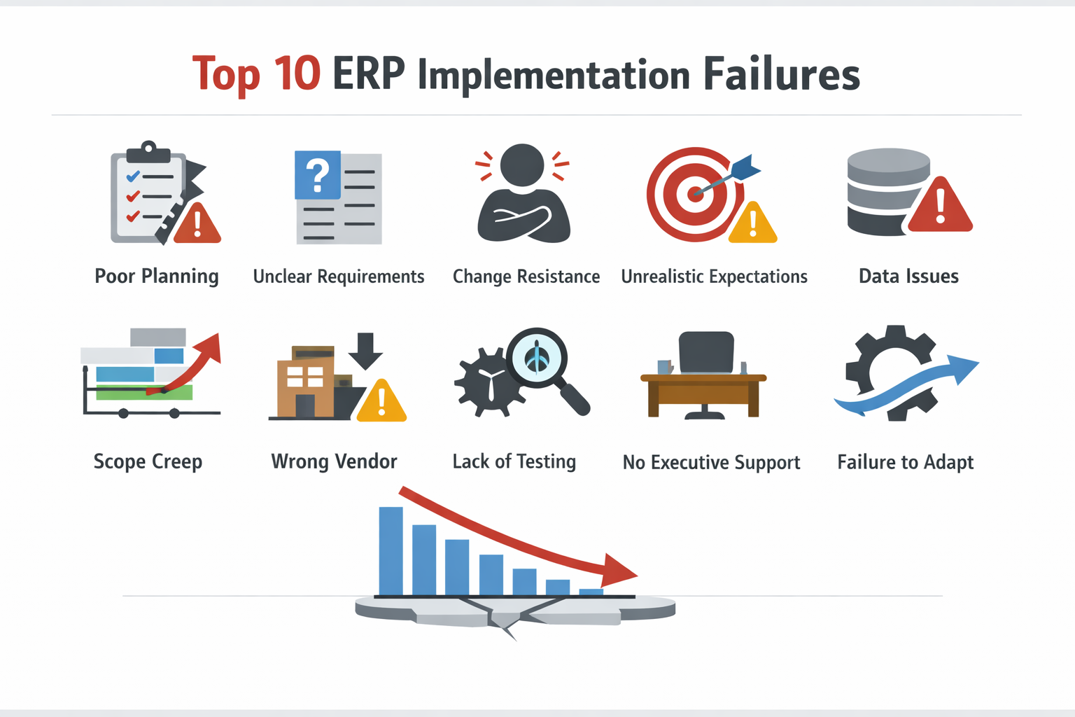 Top 10 ERP Implementation Failures